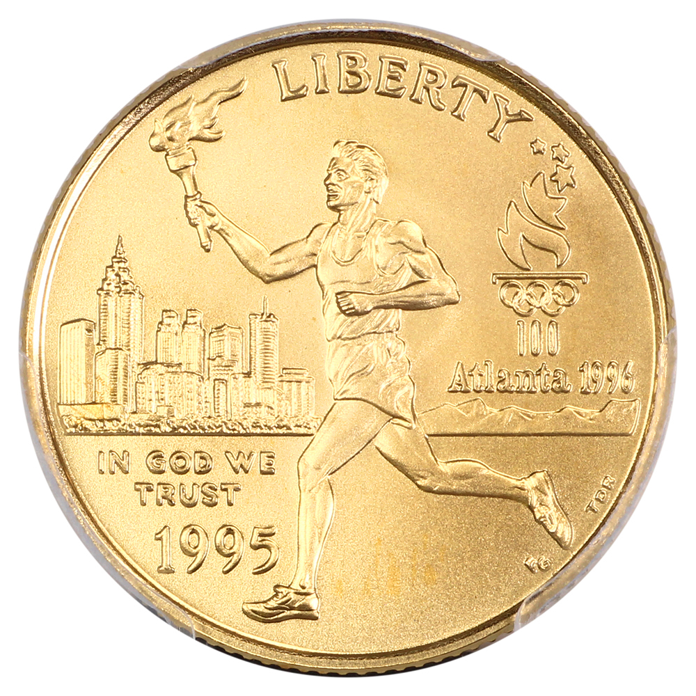 image for: 1995-W Atlanta Olympics Torch Runner G$5  PCGS MS70