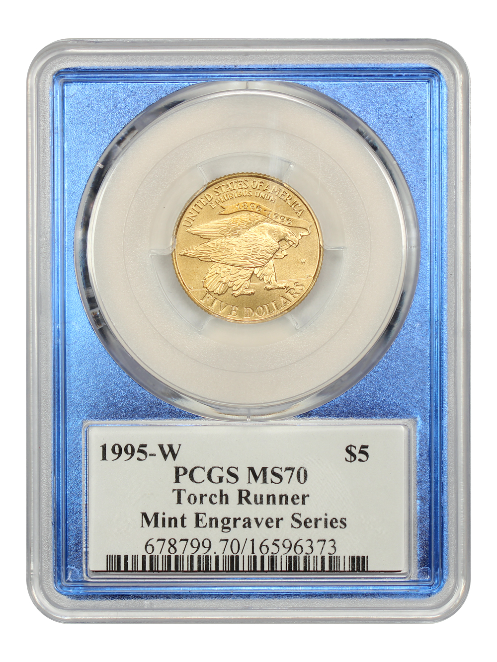 image for: 1995-W Atlanta Olympics Torch Runner G$5  PCGS MS70
