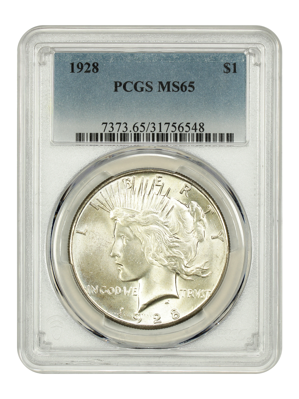 image for: 1928 $1 PCGS MS65
