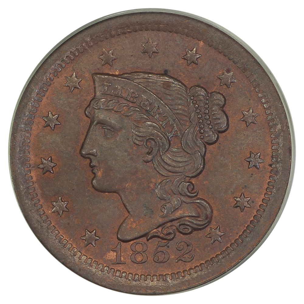 image for: 1852 1c PCGS MS65 RB