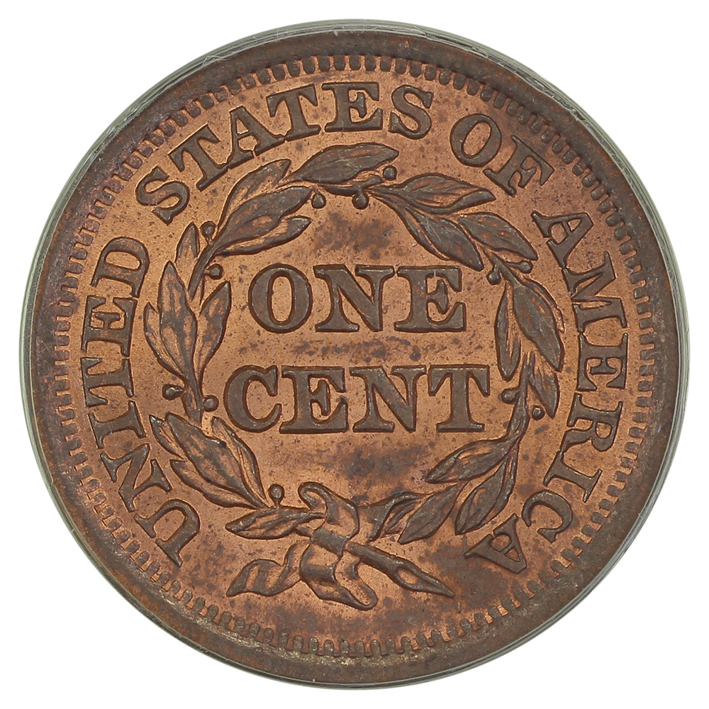 image for: 1852 1c PCGS MS65 RB