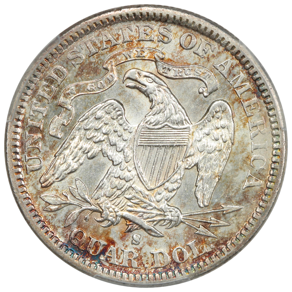 image for: 1877-S 25c PCGS AU58