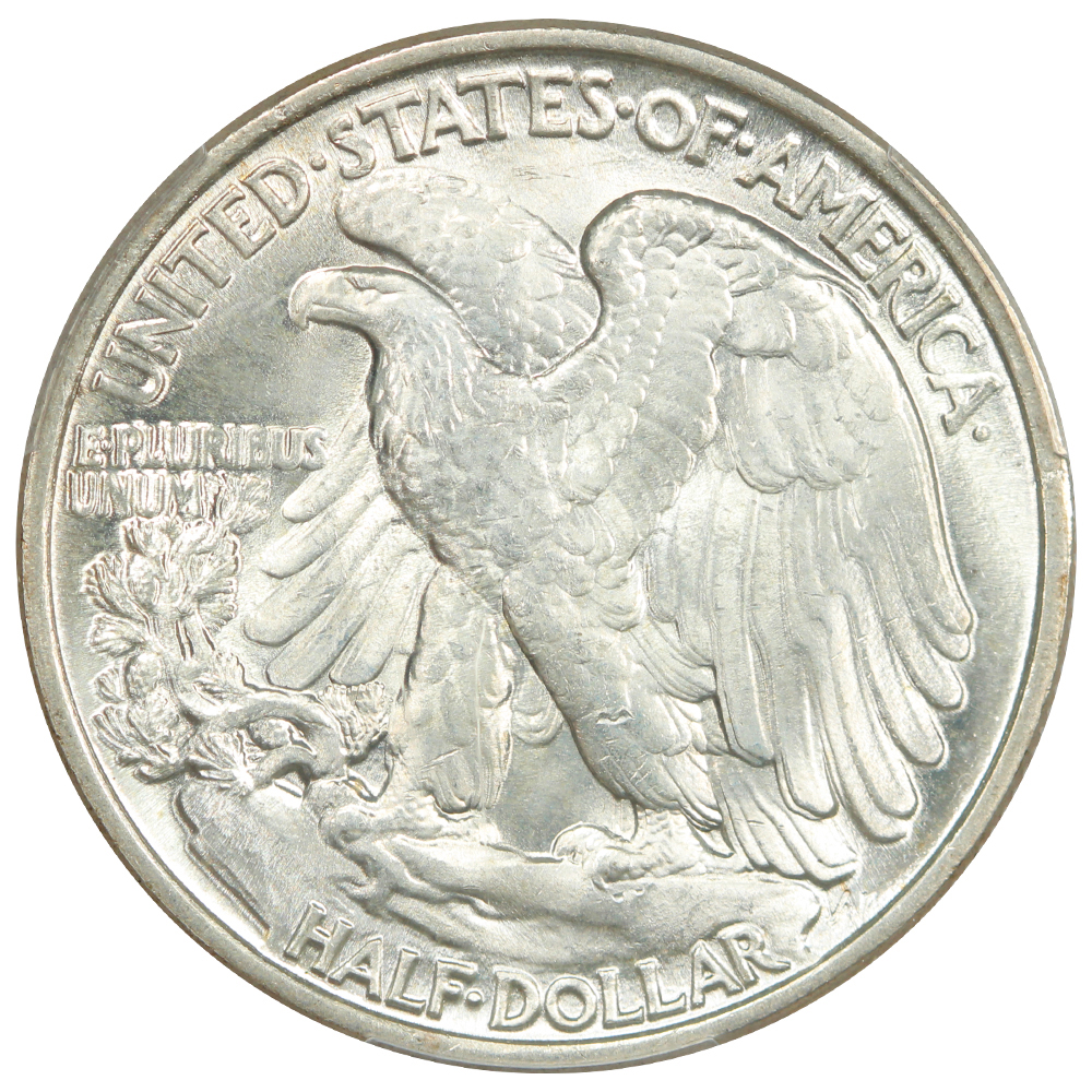 image for: 1946 Doubled Die Reverse 50c PCGS MS65