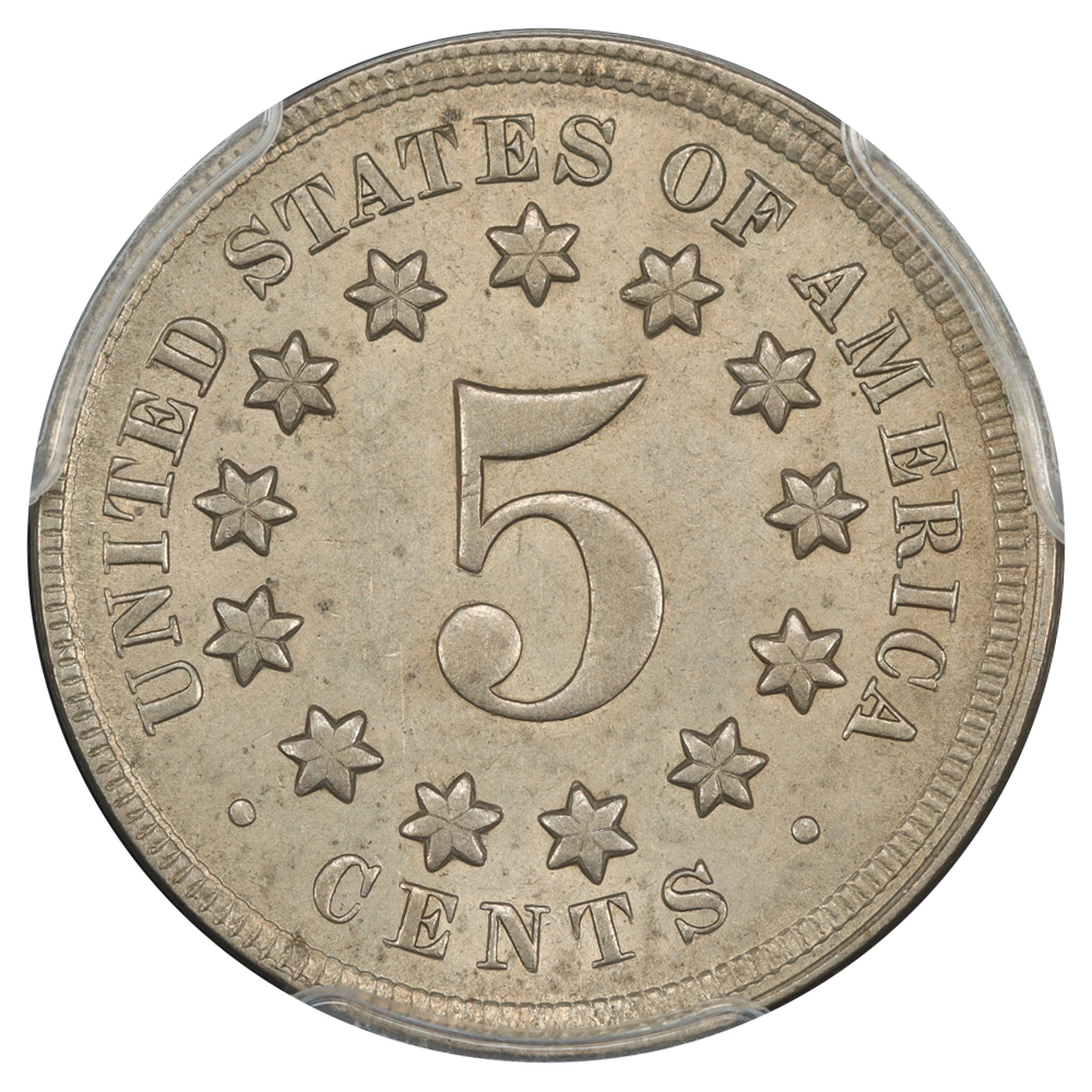 image for: 1868 5c PCGS AU58