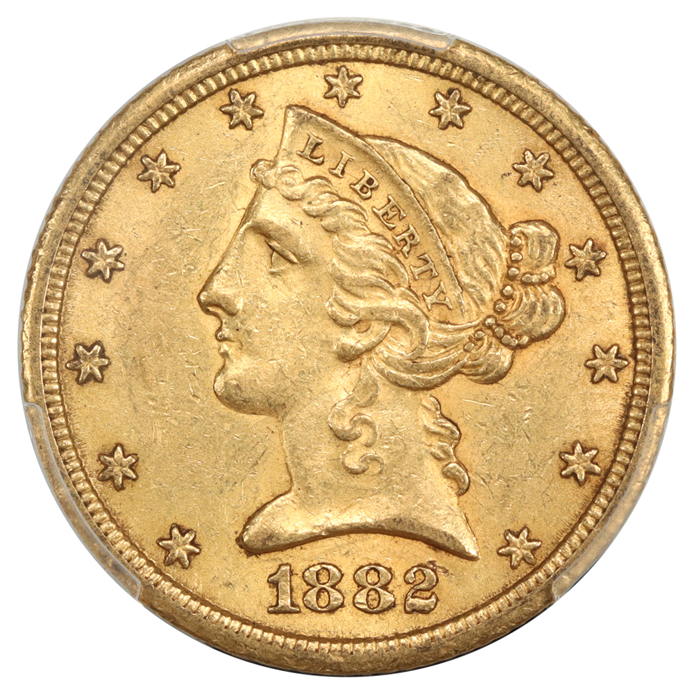 image for: 1882-CC $5  PCGS MS61