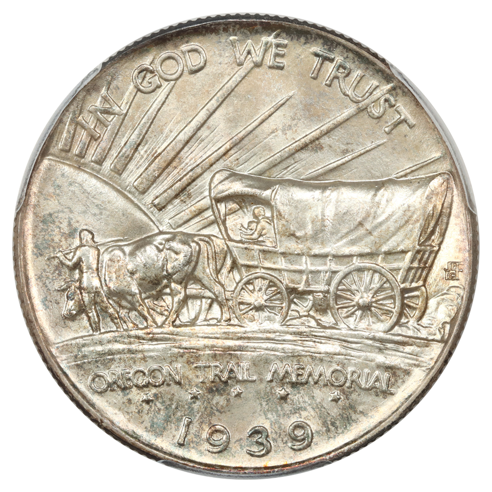 image for: 1939-D Oregon Trail 50c PCGS MS67