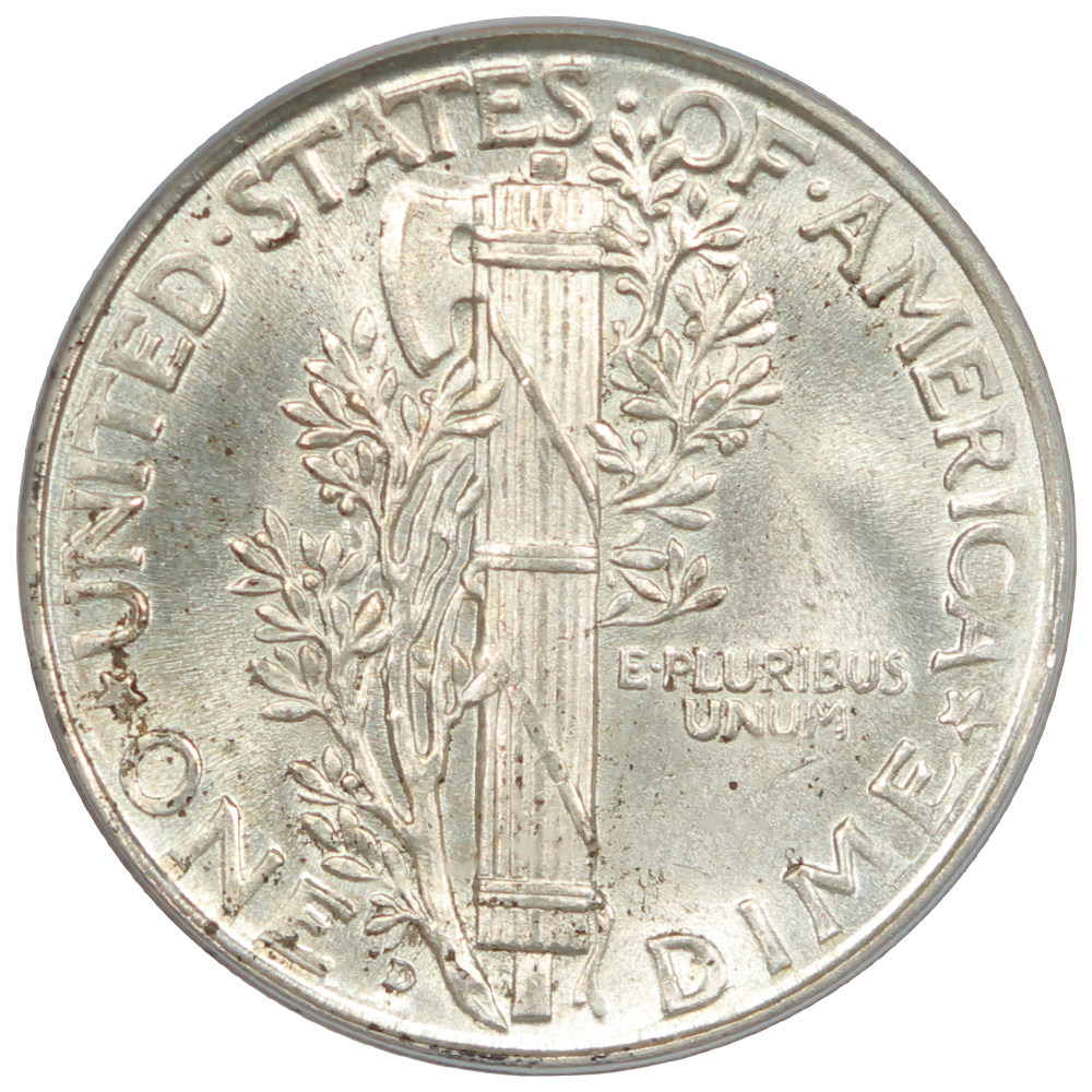 image for: 1929-D 10c PCGS MS65 FB