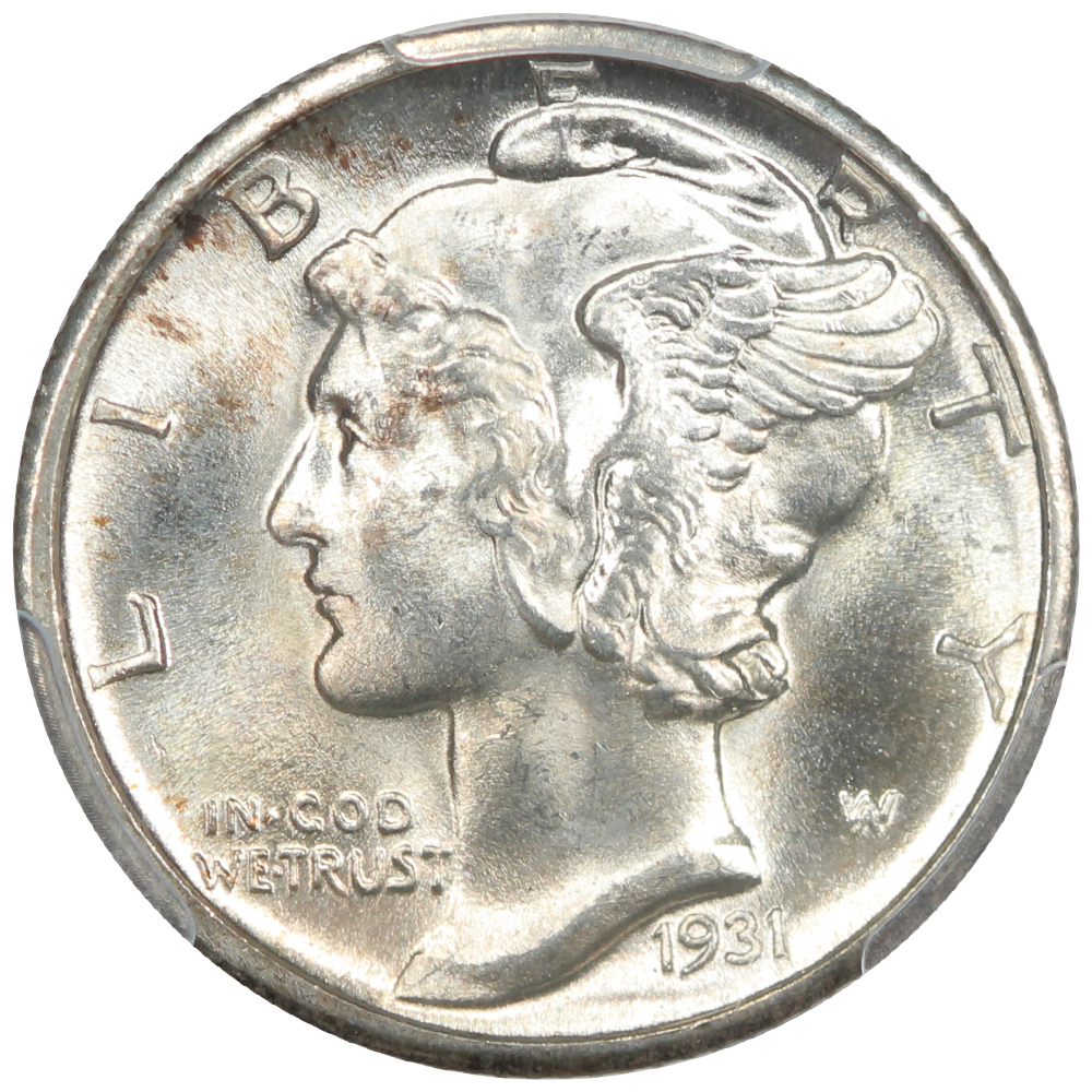 image for: 1931-D 10c PCGS MS66 FB