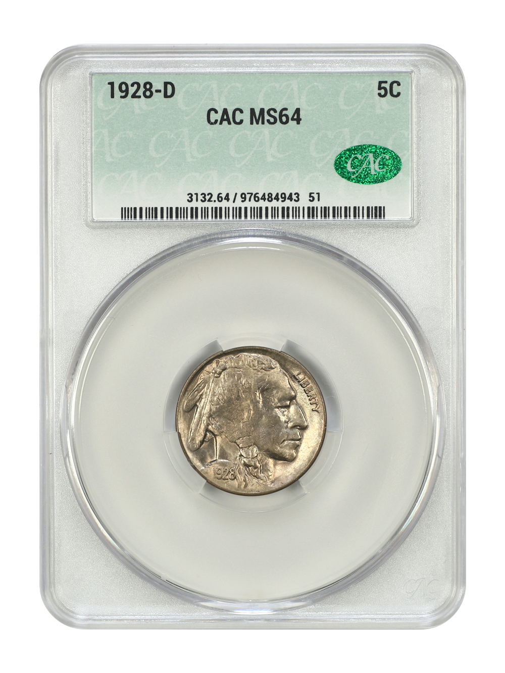 1928-D 5C CACG MS64