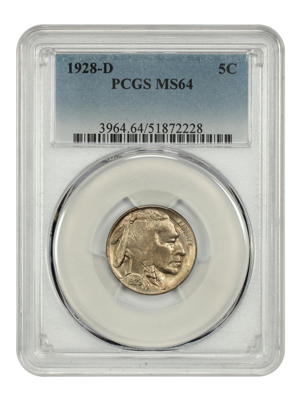 image for: 1928-D 5c PCGS MS64