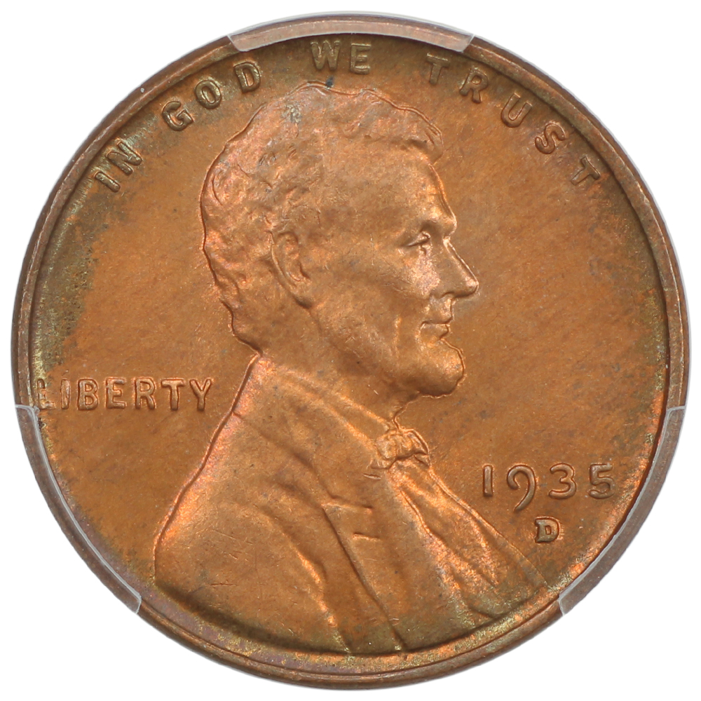 image for: 1935-D 1c PCGS MS65 RB
