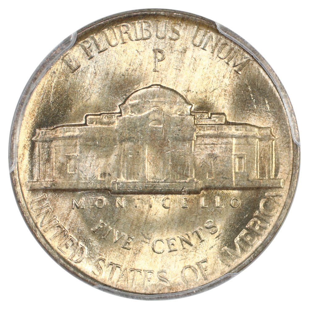 image for: 1945-P Silver 5c PCGS MS65