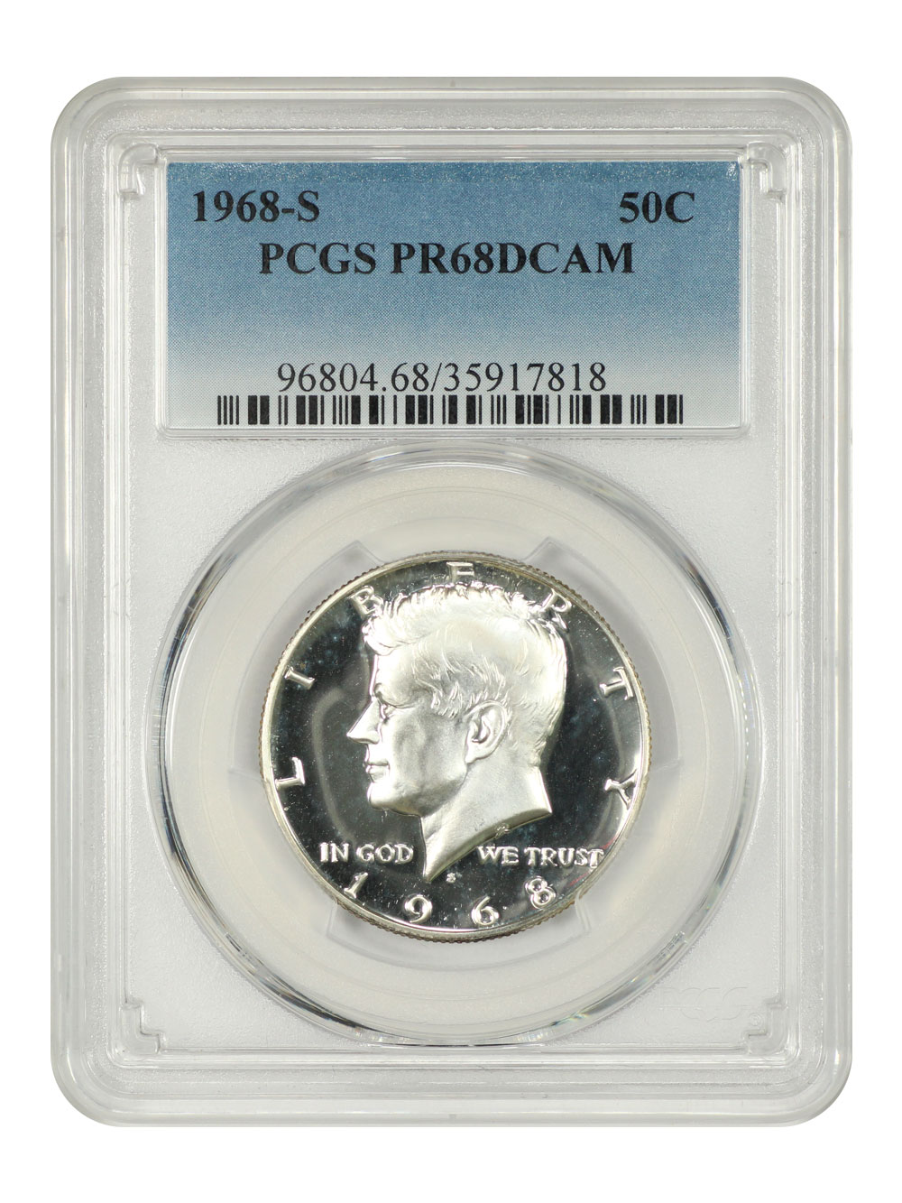 1968-S PCGS PR68 25C 硬貨 1968-S PCGS PR68CAM 25c Graded