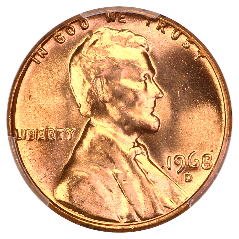 image for: 1968-D 1c PCGS MS67 RD