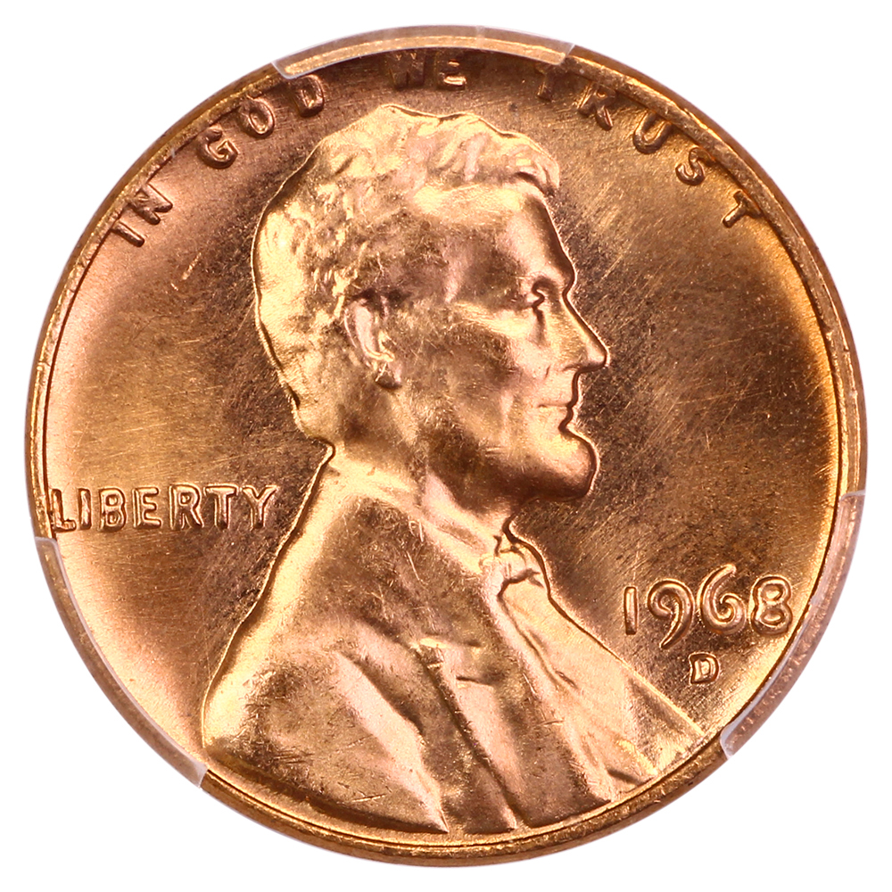 image for: 1968-D 1c PCGS MS67 RD