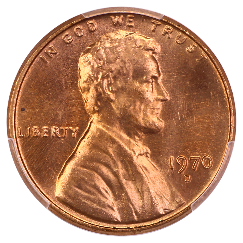 image for: 1970-D 1c PCGS MS67 RD