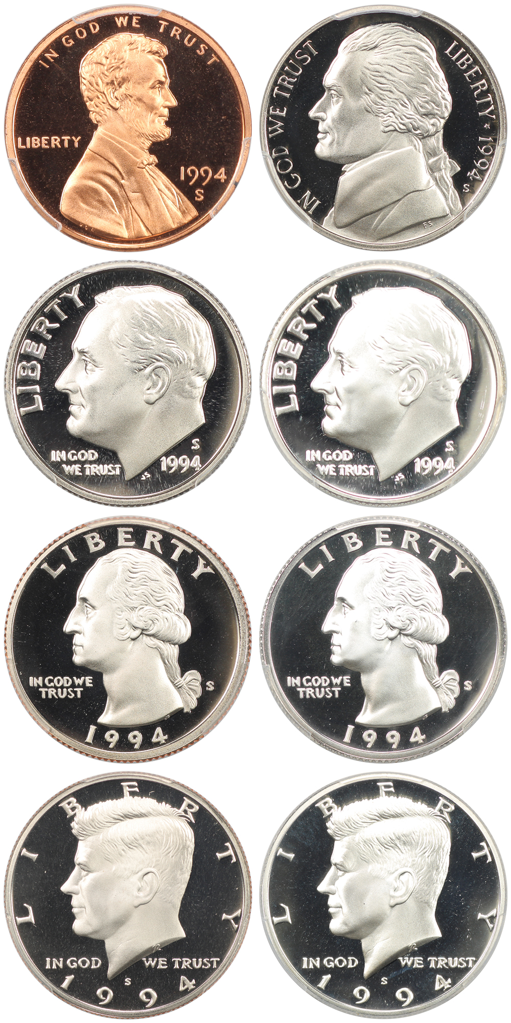 image for: 1994-S 1c PCGS PR70 RD DCAM