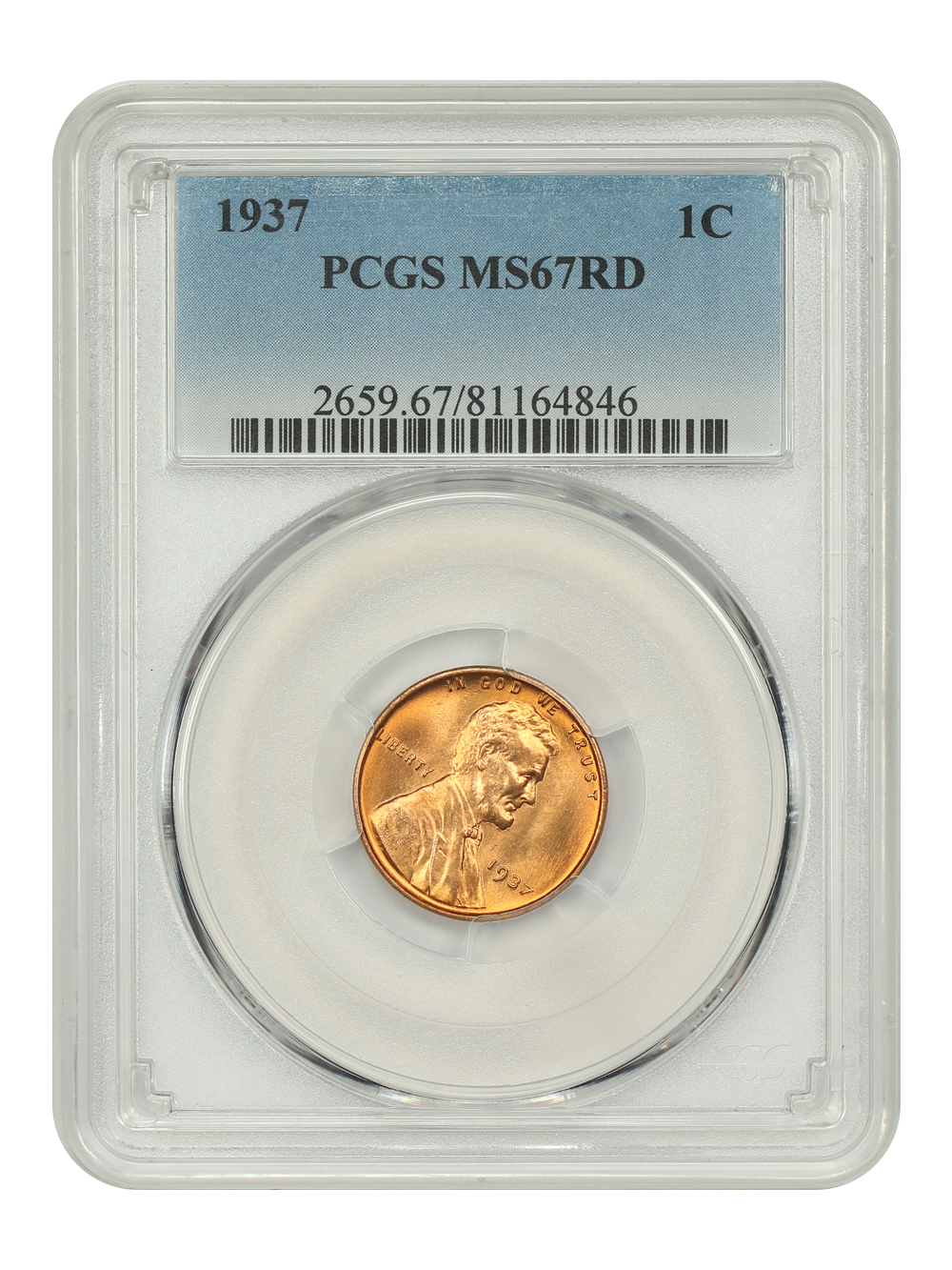 1937 1C PCGS MS67RD
