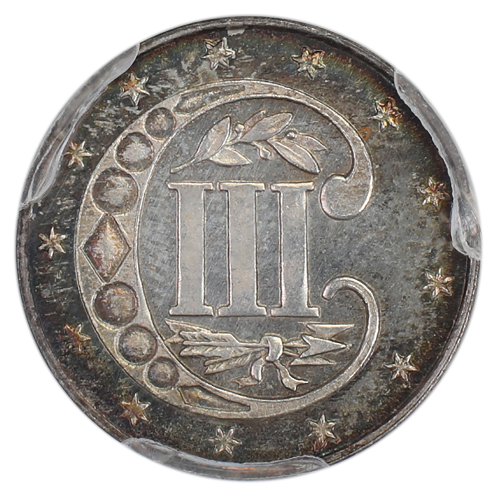 image for: 1868 3cS PCGS PR63