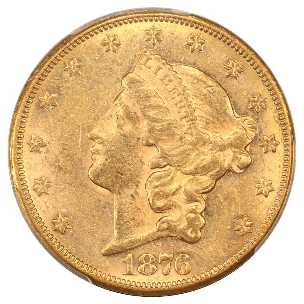 image for: 1876-CC $20  PCGS AU58