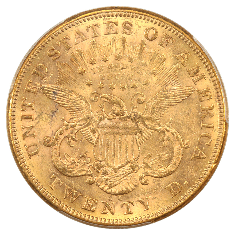 image for: 1876-CC $20  PCGS AU58