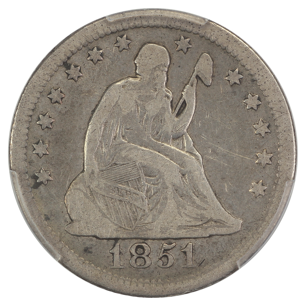 image for: 1851-O 25c PCGS F12