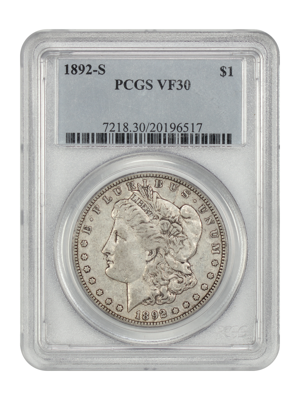 image for: 1892-S $1 PCGS VF30