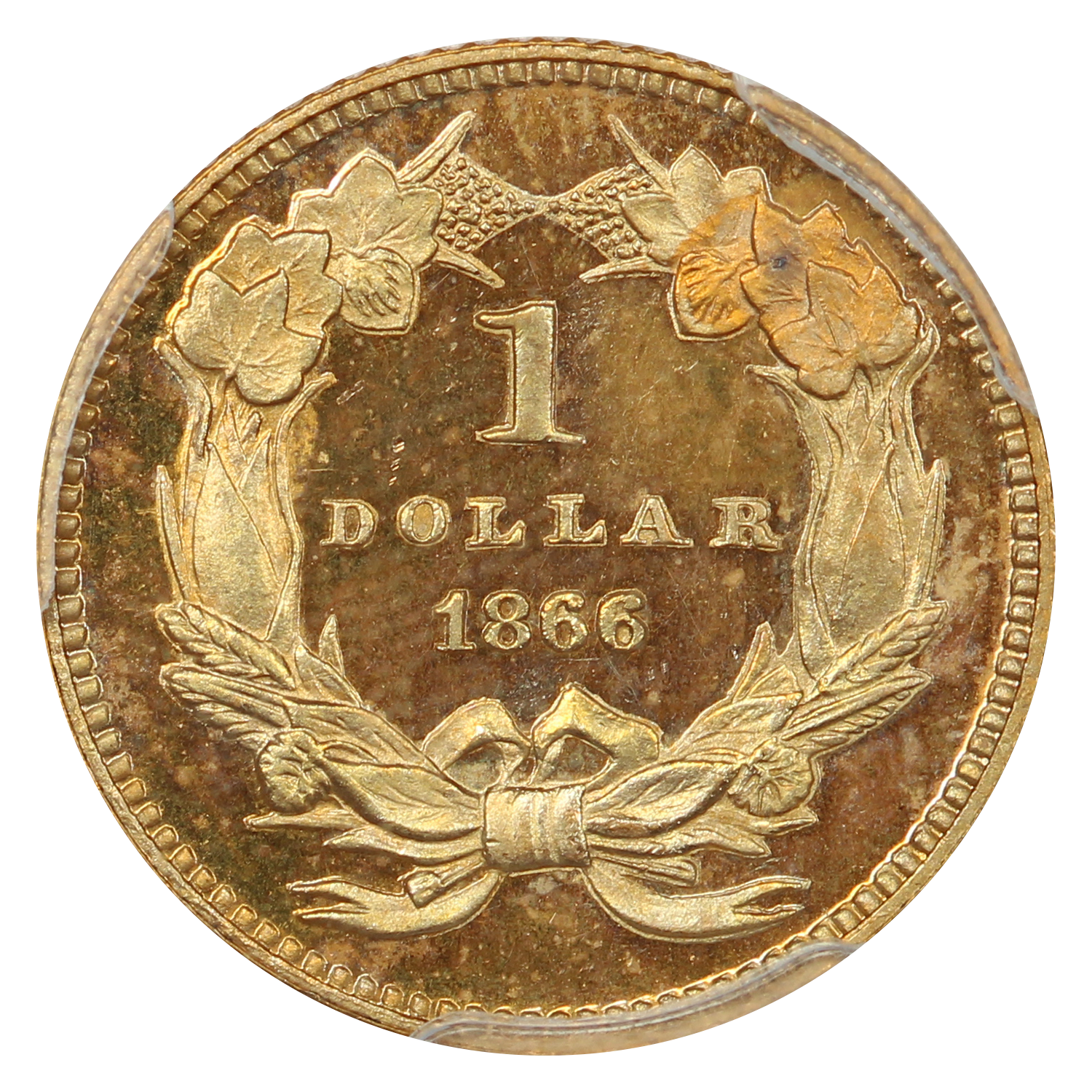 image for: 1866 G$1 PCGS PR65 CAM