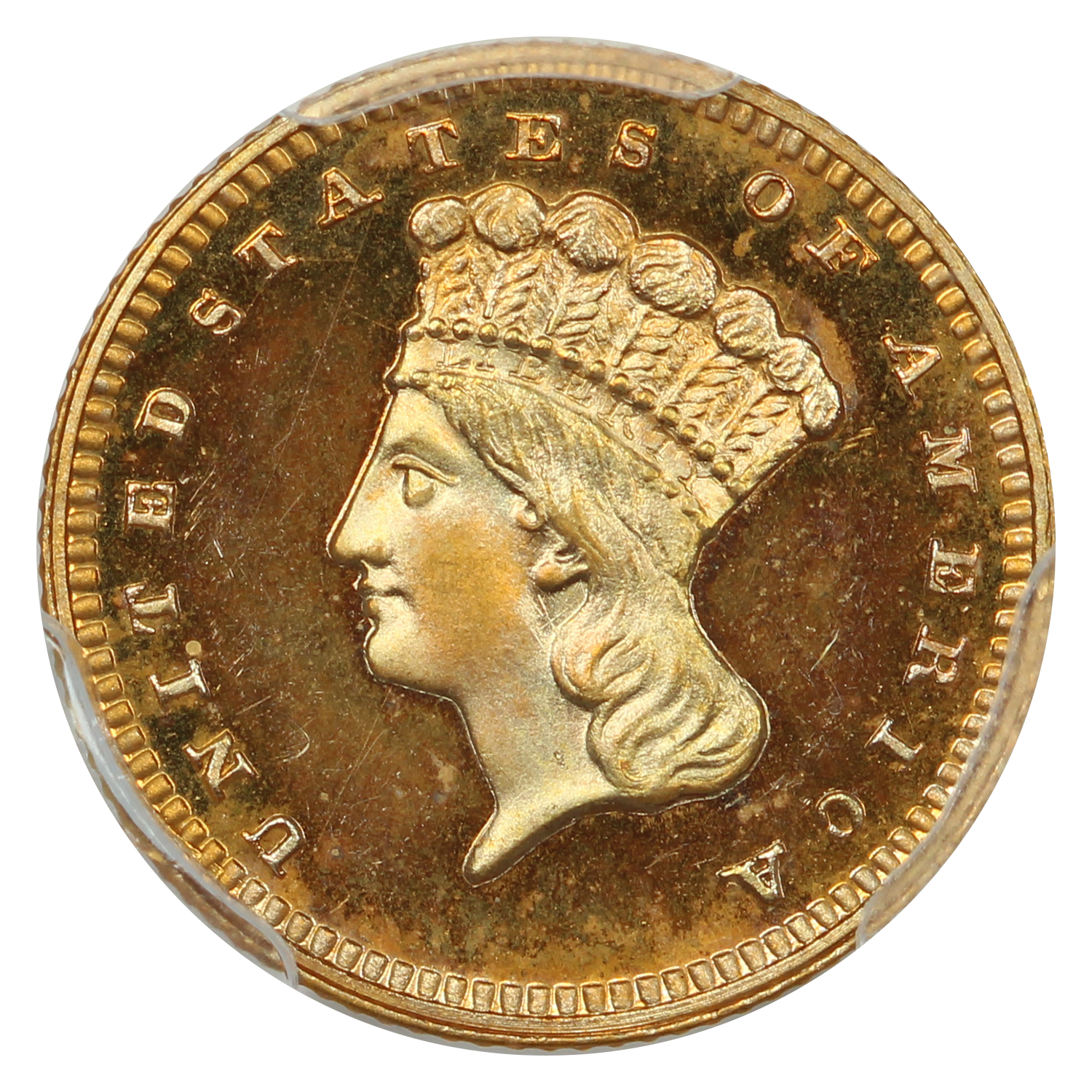 image for: 1866 G$1 PCGS PR65 CAM