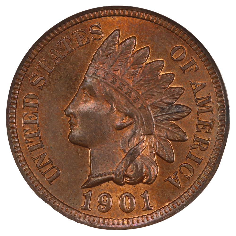 image for: 1901 1c NGC MS65 RB