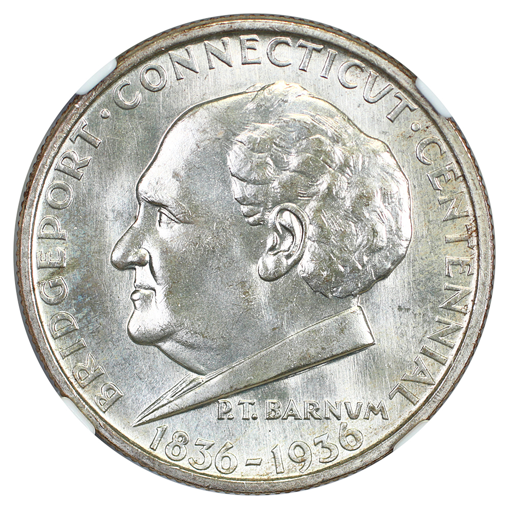 image for: 1936 Bridgeport 50c NGC MS66
