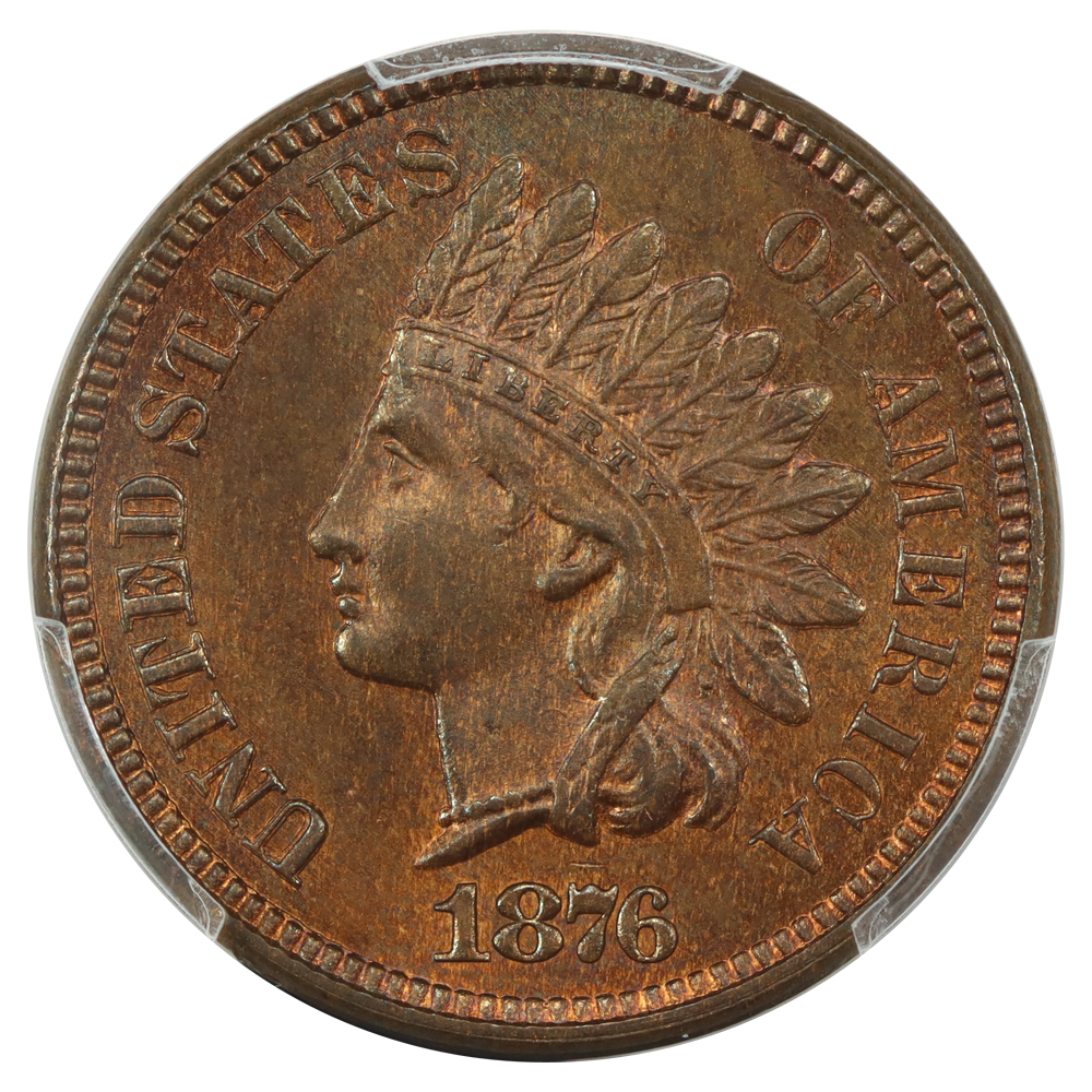 image for: 1876 1c PCGS MS65 RB