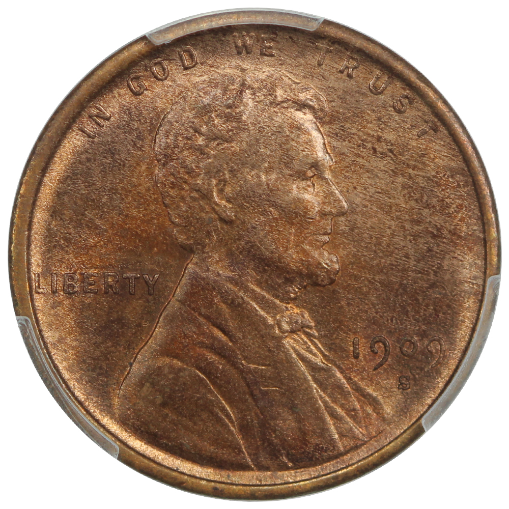 image for: 1909-S VDB 1c PCGS MS64 RB