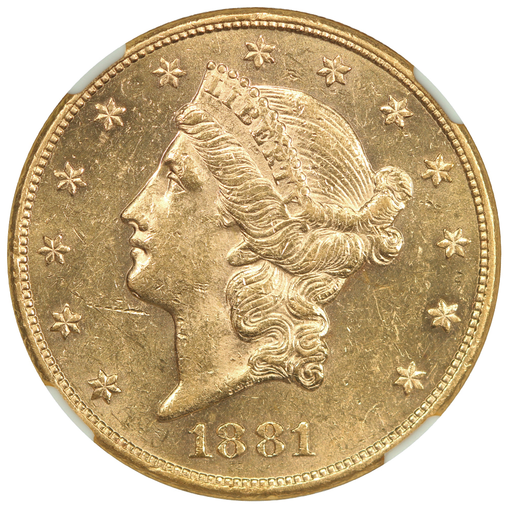 image for: 1881 $20  NGC MS60