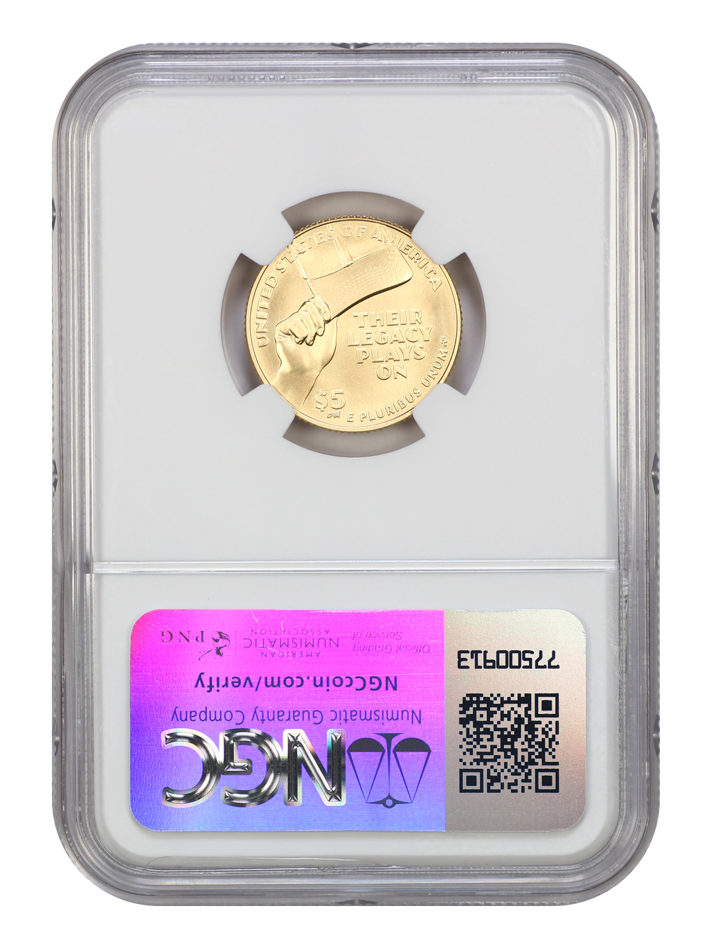 image for: 2022-W Negro Leagues Baseball G$5  NGC MS70