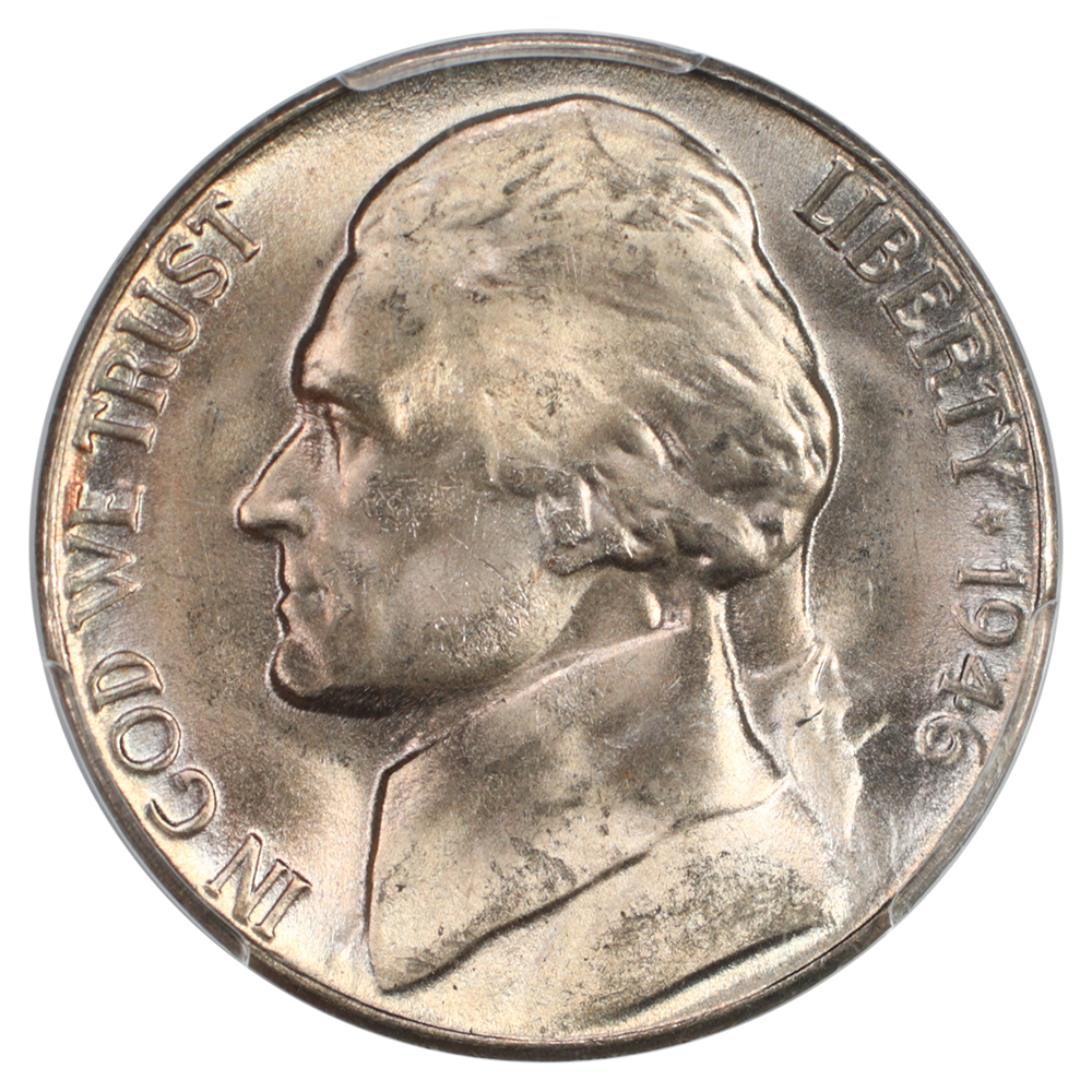 image for: 1946-D 5c PCGS MS65