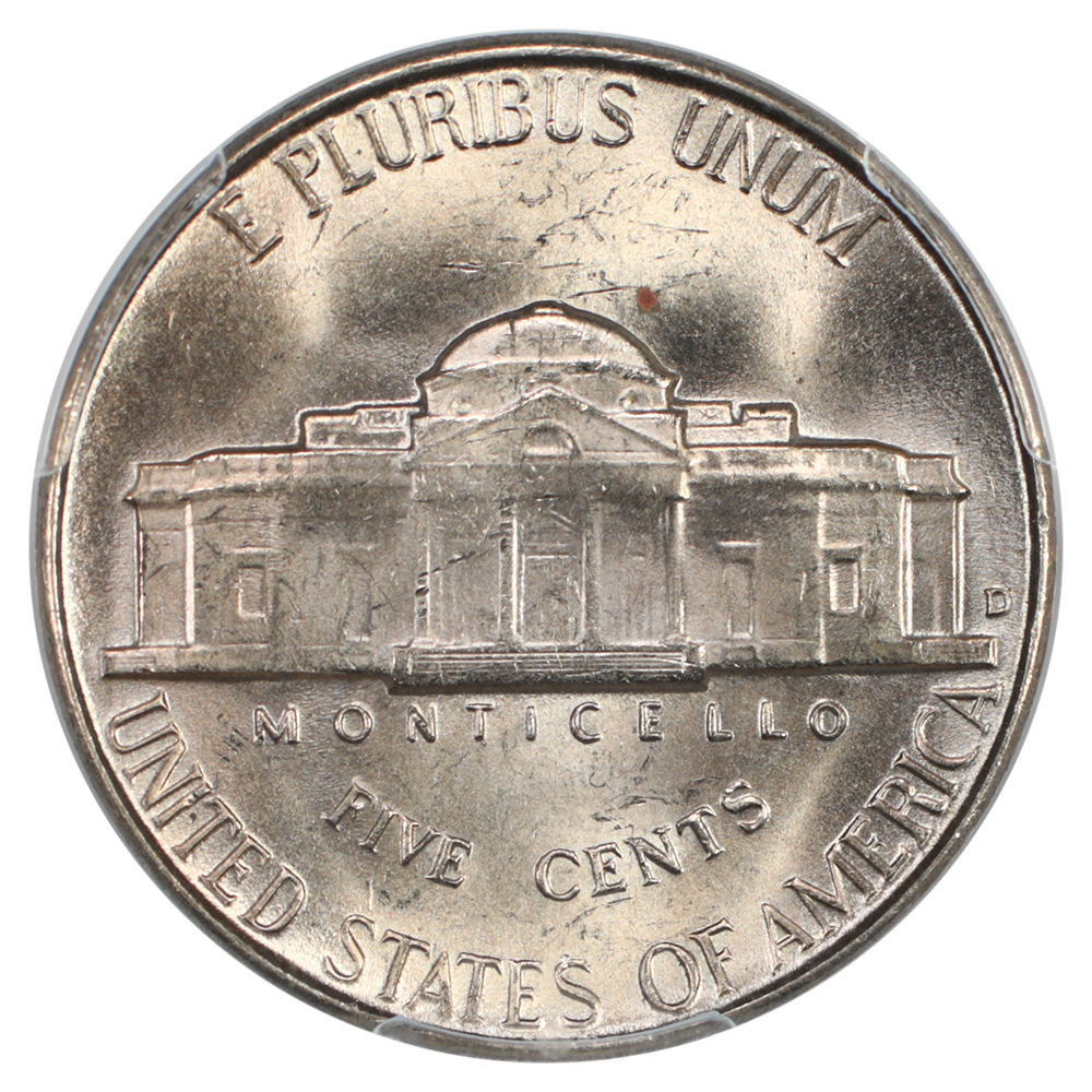 image for: 1946-D 5c PCGS MS65