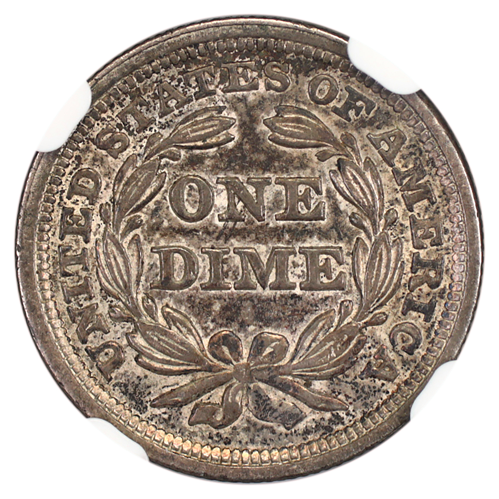 image for: 1857 10c NGC AU58