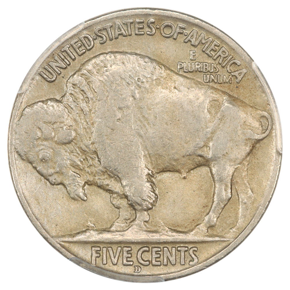 image for: 1913-D Buffalo, Type 2 5c PCGS XF45