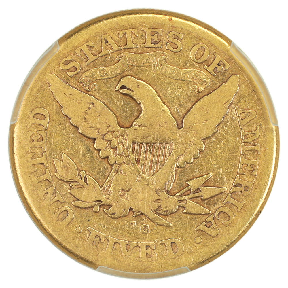 image for: 1875-CC $5  PCGS G6