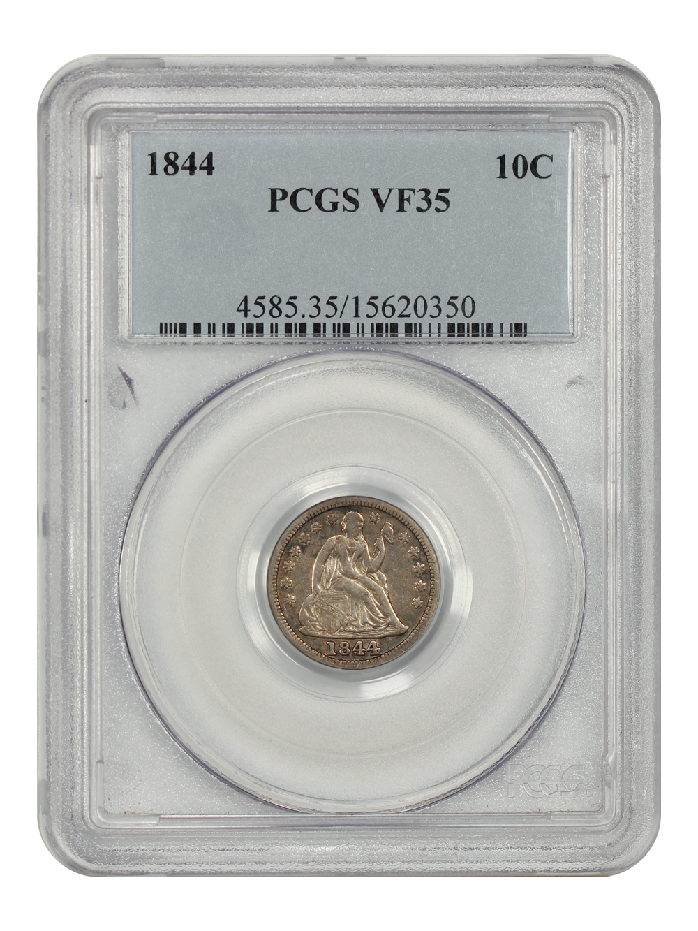 image for: 1844 10c PCGS VF35