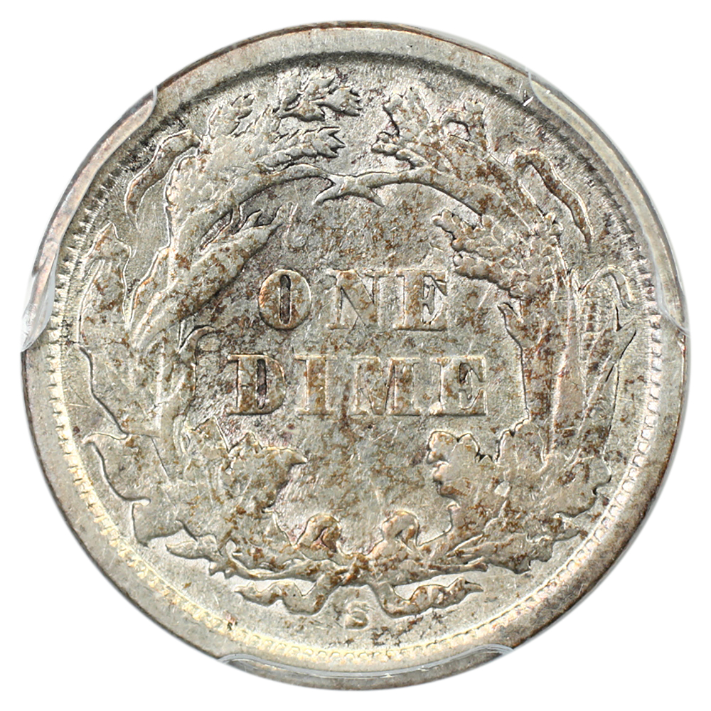 image for: 1868-S 10c PCGS XF45
