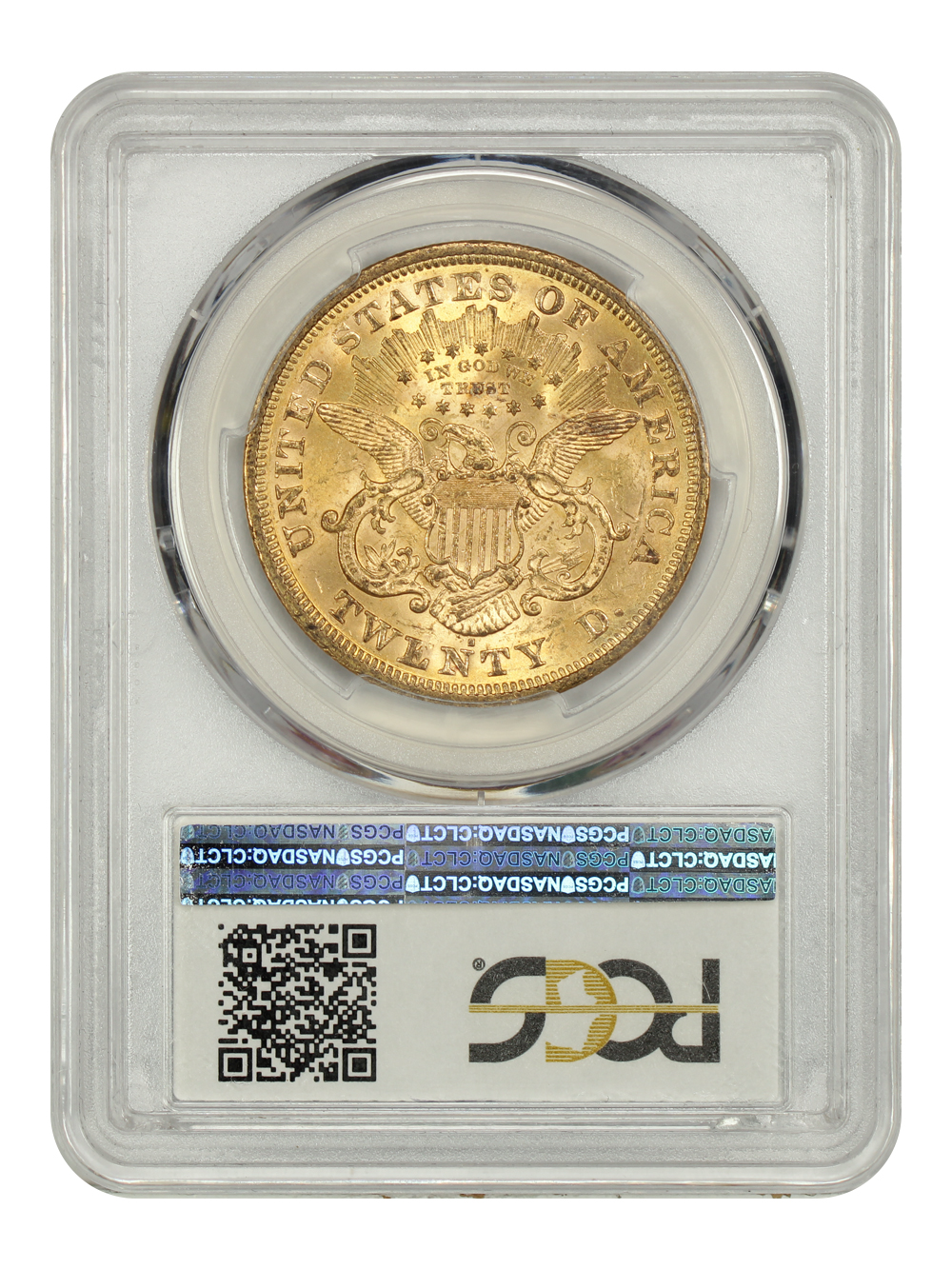 image for: 1871-S $20  PCGS MS62