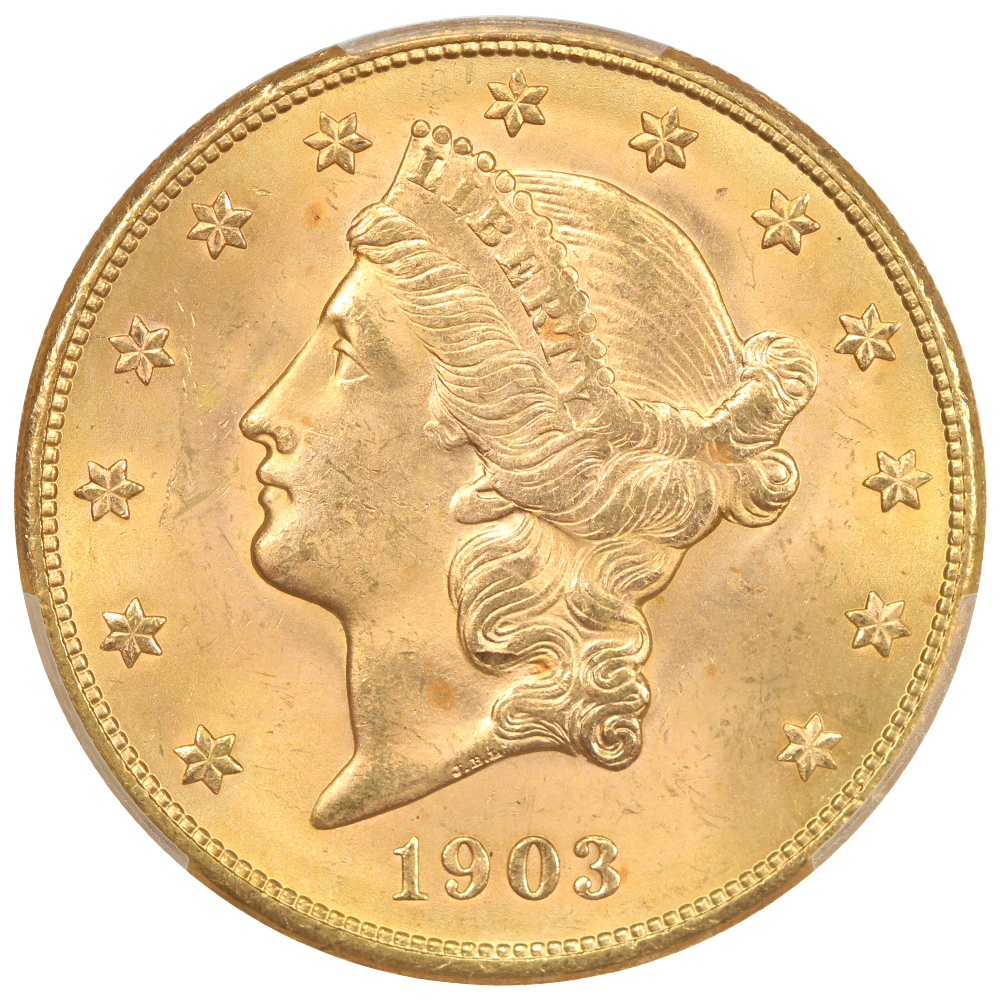image for: 1903-S $20  PCGS MS65