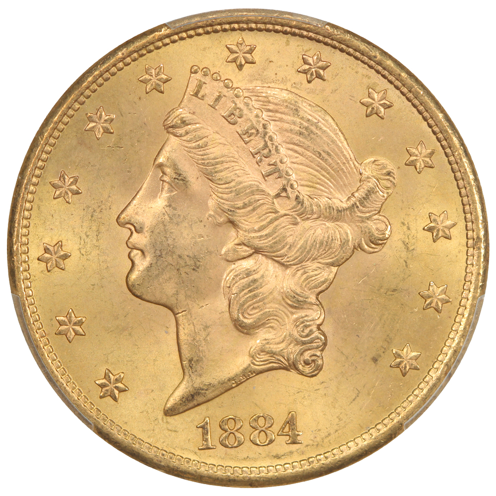 image for: 1884-S $20  PCGS MS64