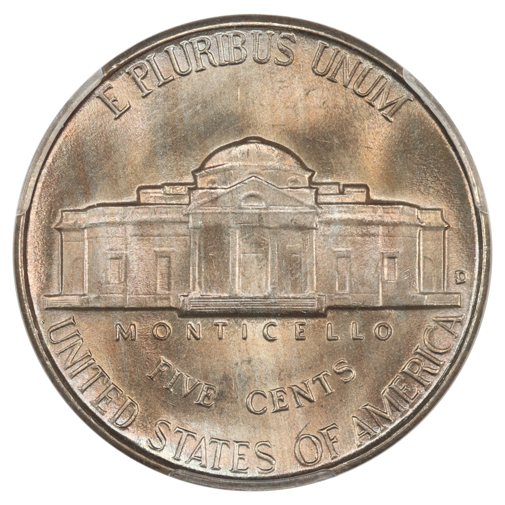 image for: 1946-D/D D/Inverted D, FS-501 5c PCGS MS66 FS