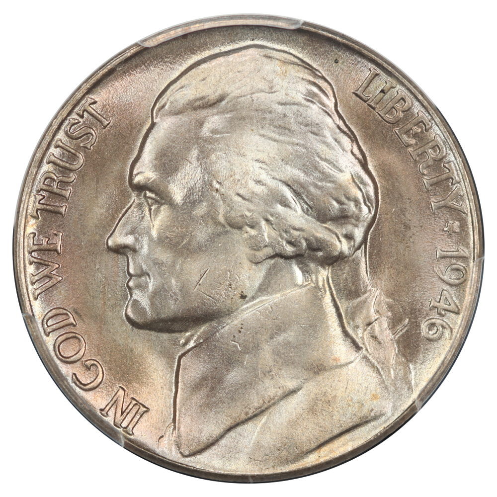 image for: 1946-D/D D/Inverted D, FS-501 5c PCGS MS66 FS