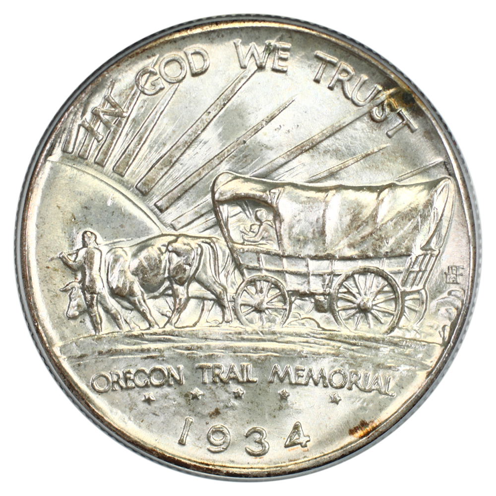 image for: 1934-D Oregon Trail 50c PCGS MS66