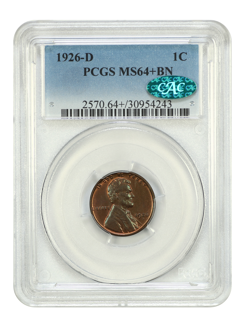 image for: 1926-D 1c PCGS MS64 BN