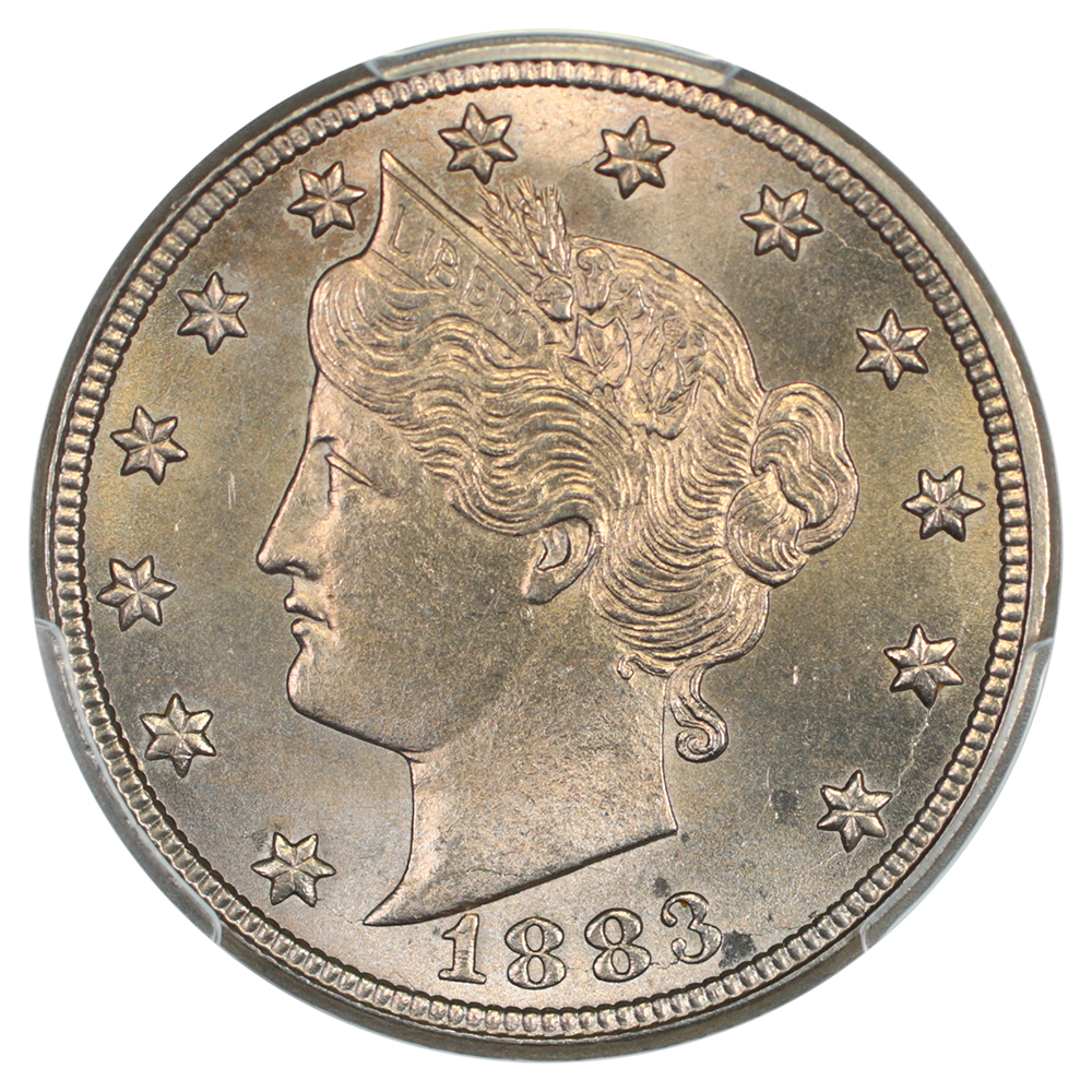 image for: 1883 Cents 5c PCGS MS64